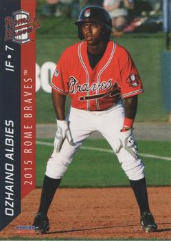 2015 Choice Rome Braves #1 Ozhaino Albies Front