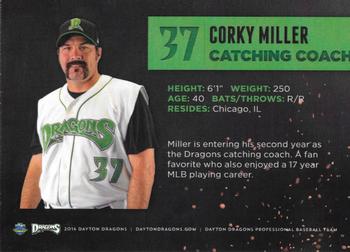 2016 Dayton Dragons #NNO Corky Miller Back