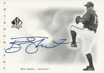2001 SP Authentic - Chirography #BS Ben Sheets  Front