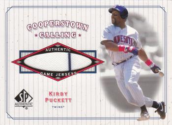 2001 SP Authentic - Cooperstown Calling Game Jersey #CC-KP Kirby Puckett  Front