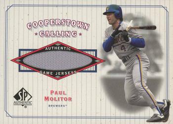 2001 SP Authentic - Cooperstown Calling Game Jersey #CC-PM Paul Molitor  Front