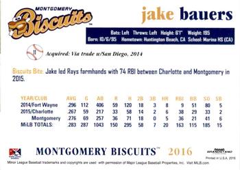 2016 Grandstand Montgomery Biscuits #NNO Jake Bauers Back