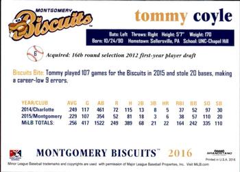 2016 Grandstand Montgomery Biscuits #NNO Tommy Coyle Back