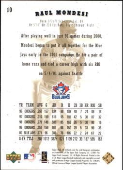 2001 SP Authentic - Limited #10 Raul Mondesi  Back