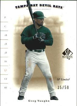 2001 SP Authentic - Limited #12 Greg Vaughn  Front