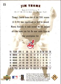 2001 SP Authentic - Limited #15 Jim Thome  Back