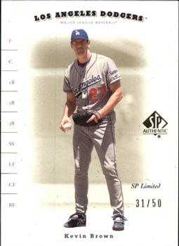 2001 SP Authentic - Limited #63 Kevin Brown  Front
