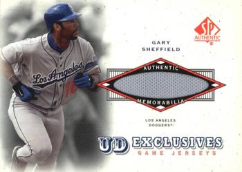 2001 SP Authentic - UD Exclusives Game Jersey #UD-GS Gary Sheffield  Front