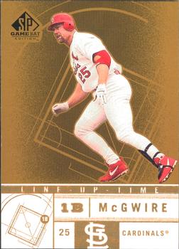 2001 SP Game Bat - Line Up Time #LT1 Mark McGwire  Front