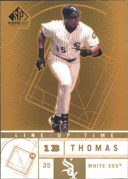 2001 SP Game Bat - Line Up Time #LT9 Frank Thomas  Front