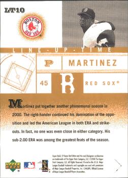 2001 SP Game Bat - Line Up Time #LT10 Pedro Martinez  Back