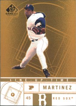 2001 SP Game Bat - Line Up Time #LT10 Pedro Martinez  Front