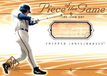 2001 SP Game Bat - Piece of the Game #CJ Chipper Jones  Front
