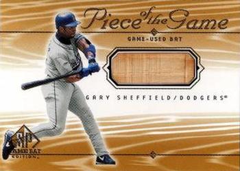 2001 SP Game Bat - Piece of the Game #GS Gary Sheffield  Front