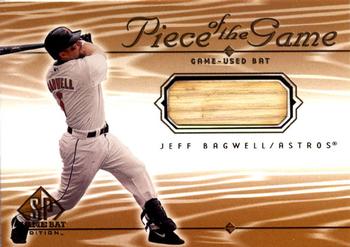 2001 SP Game Bat - Piece of the Game #JB Jeff Bagwell Front