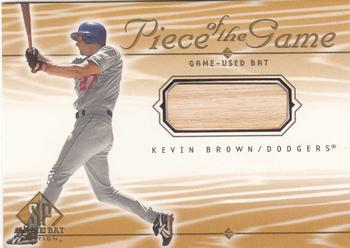 2001 SP Game Bat - Piece of the Game #KB Kevin Brown Front