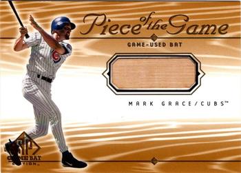 2001 SP Game Bat - Piece of the Game #MG Mark Grace  Front