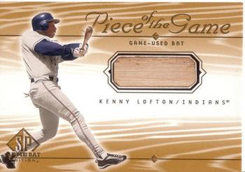 2001 SP Game Bat - Piece of the Game #KL Kenny Lofton  Front