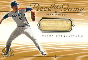 2001 SP Game Bat - Piece of the Game #NR Nolan Ryan Front