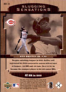 2001 SP Game Bat Milestone - Slugging Sensations #SS-11 Ken Griffey Jr.  Back