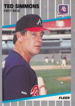 1989 Fleer #599 Ted Simmons Front