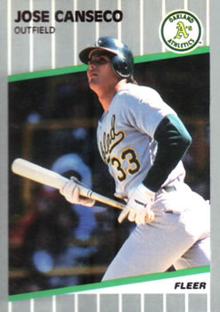 1989 Fleer #5 Jose Canseco Front