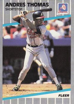 1989 Fleer #604 Andres Thomas Front