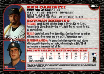 1999 Bowman #225 Ken Caminiti Back