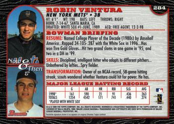 1999 Bowman #284 Robin Ventura Back