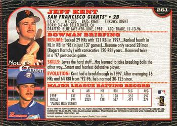 1999 Bowman #261 Jeff Kent Back