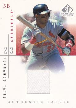 2001 SP Game Used Edition - Authentic Fabric #FTa Fernando Tatis  Front