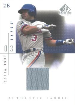 2001 SP Game Used Edition - Authentic Fabric #JV Jose Vidro  Front
