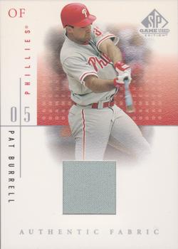 2001 SP Game Used Edition - Authentic Fabric #PB Pat Burrell  Front