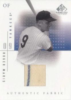 2001 SP Game Used Edition - Authentic Fabric #RM Roger Maris Front