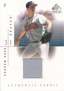 2001 SP Game Used Edition - Authentic Fabric #GM Greg Maddux Front