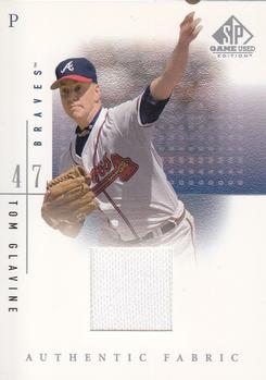 2001 SP Game Used Edition - Authentic Fabric #ToG Tom Glavine  Front