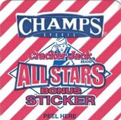 2003 Cracker Jack All-Stars #NNO Champs Sports Bonus Sticker Front