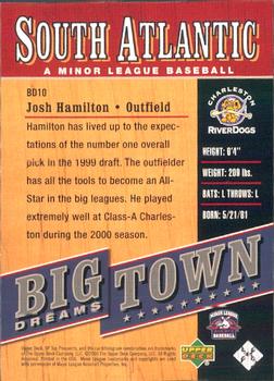 2001 SP Top Prospects - Big Town Dreams #BD10 Josh Hamilton  Back