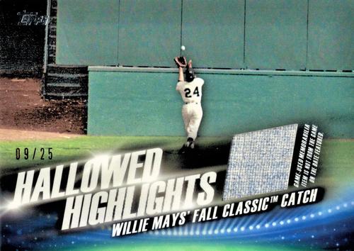 2016 Topps - Hallowed Highlights Relics (Series 2) #HH-WM Willie Mays Front