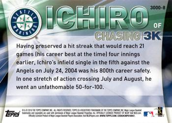 2016 Topps - Chasing 3000 #3000-8 Ichiro Back
