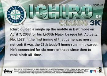 2016 Topps - Chasing 3000 #3000-16 Ichiro Back