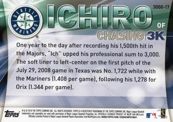 2016 Topps - Chasing 3000 #3000-17 Ichiro Back