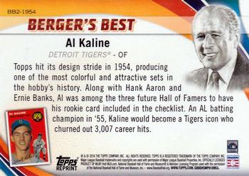 2016 Topps - Berger's Best (Series 2) #BB2-1954 Al Kaline Back