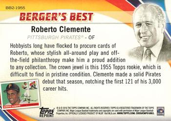 2016 Topps - Berger's Best (Series 2) #BB2-1955 Roberto Clemente Back