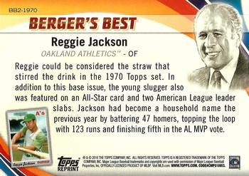 2016 Topps - Berger's Best (Series 2) #BB2-1970 Reggie Jackson Back