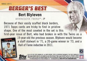 2016 Topps - Berger's Best (Series 2) #BB2-1971 Bert Blyleven Back