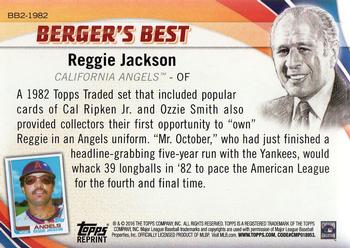 2016 Topps - Berger's Best (Series 2) #BB2-1982 Reggie Jackson Back