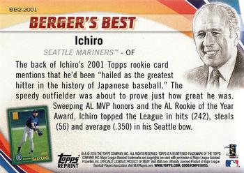 2016 Topps - Berger's Best (Series 2) #BB2-2001 Ichiro Back