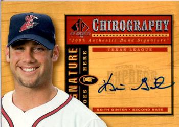 2001 SP Top Prospects - Chirography #KG Keith Ginter  Front