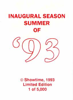 1993 Showtime Florida Marlins Inaugural Season Summer of '93 (unlicensed) #NNO Alex Arias Back
